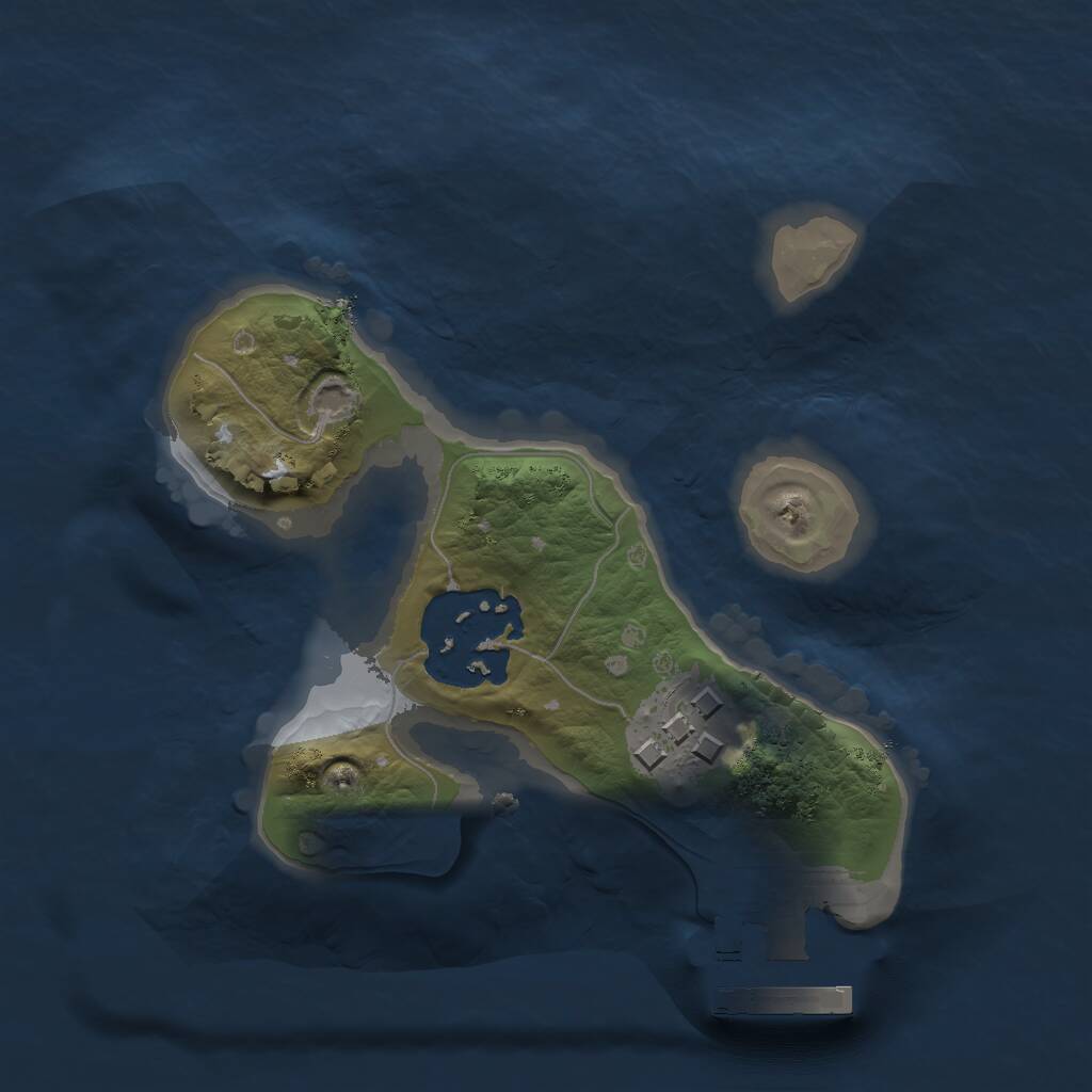 Rust Map: Procedural Map, Size: 1600, Seed: 137454084, 4 Monuments