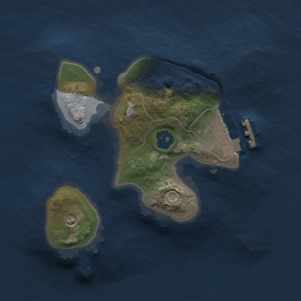 Rust Map: Procedural Map, Size: 1650, Seed: 2, 2 Monuments