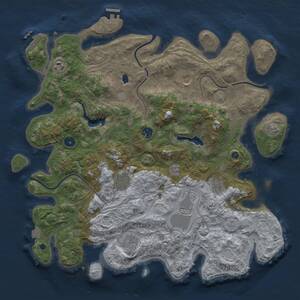 Thumbnail Rust Map: Procedural Map, Size: 4250, Seed: 464699097, 14 Monuments