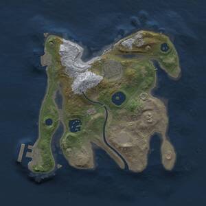 Thumbnail Rust Map: Procedural Map, Size: 2300, Seed: 856380689, 4 Monuments