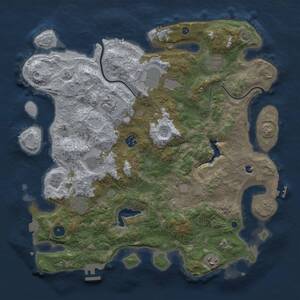 Thumbnail Rust Map: Procedural Map, Size: 4000, Seed: 715161194, 14 Monuments