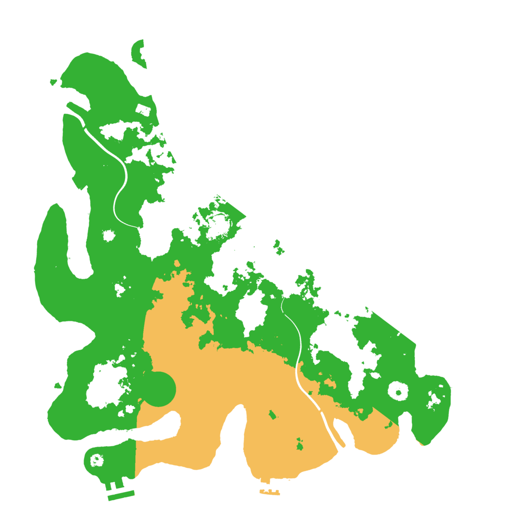 Biome Rust Map: Procedural Map, Size: 3800, Seed: 318966993