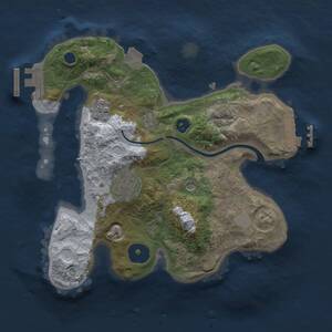 Thumbnail Rust Map: Procedural Map, Size: 2400, Seed: 245357551, 6 Monuments