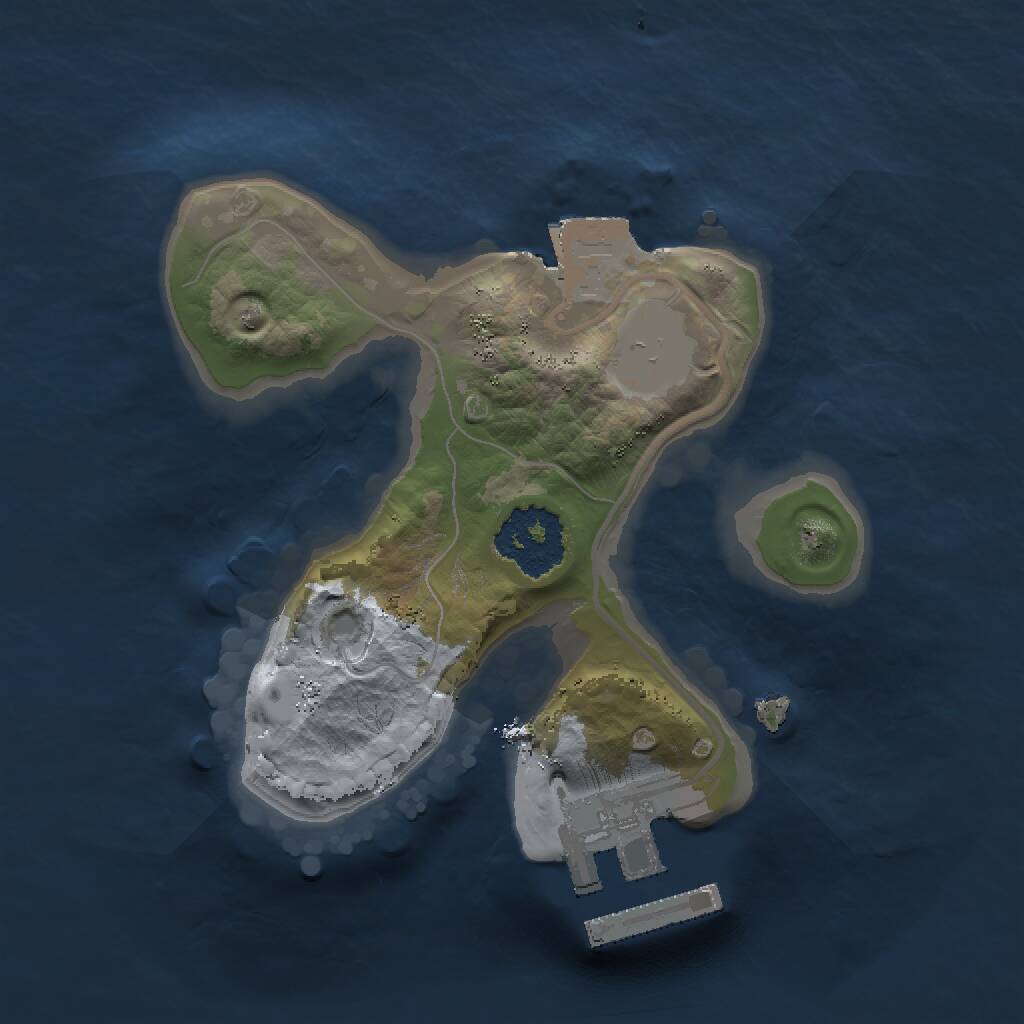 Rust Map: Procedural Map, Size: 1501, Seed: 1971283554, 2 Monuments