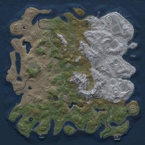 Thumbnail Rust Map: Procedural Map, Size: 5000, Seed: 10632024, 17 Monuments