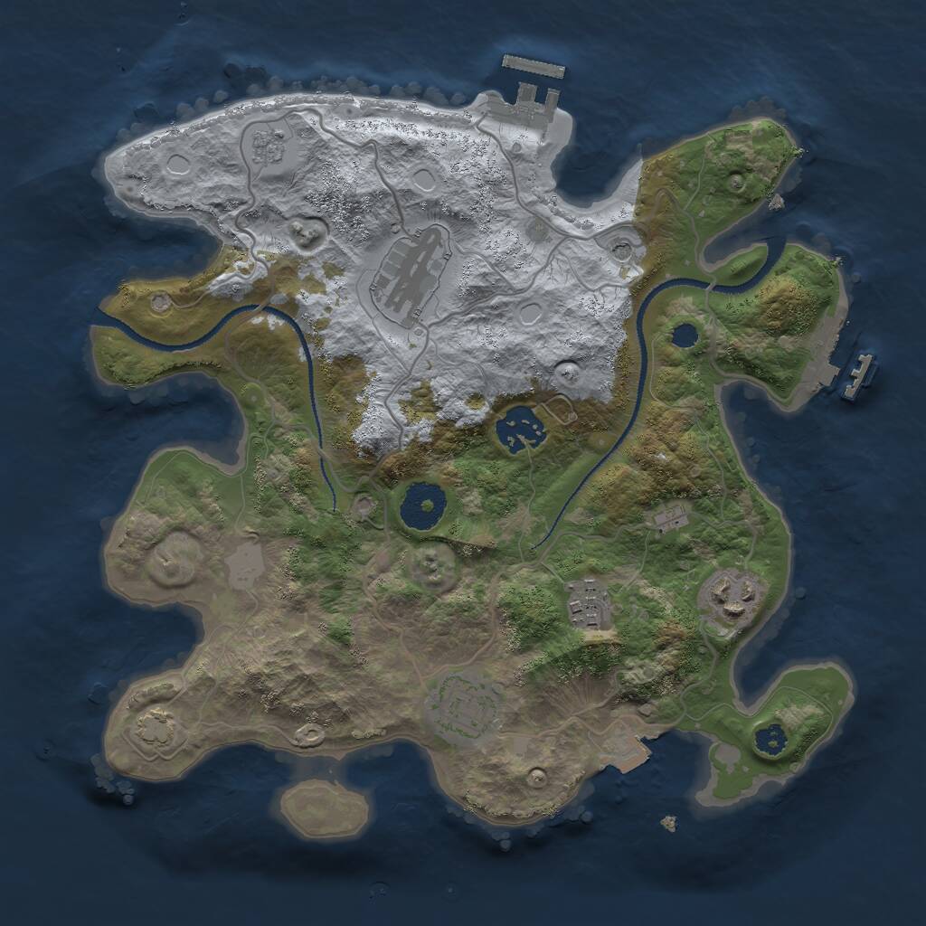 Rust Map: Procedural Map, Size: 2999, Seed: 26567, 11 Monuments