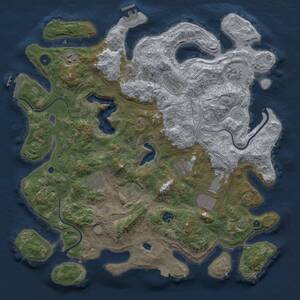 Thumbnail Rust Map: Procedural Map, Size: 4250, Seed: 1555985597, 15 Monuments