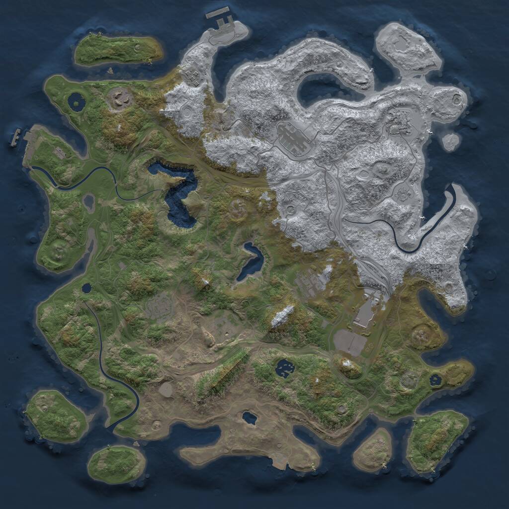 Rust Map: Procedural Map, Size: 4250, Seed: 1555985597, 15 Monuments