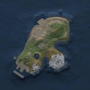 Thumbnail Rust Map: Procedural Map, Size: 1600, Seed: 5103348, 2 Monuments