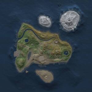 Thumbnail Rust Map: Procedural Map, Size: 2000, Seed: 461377413, 1 Monuments