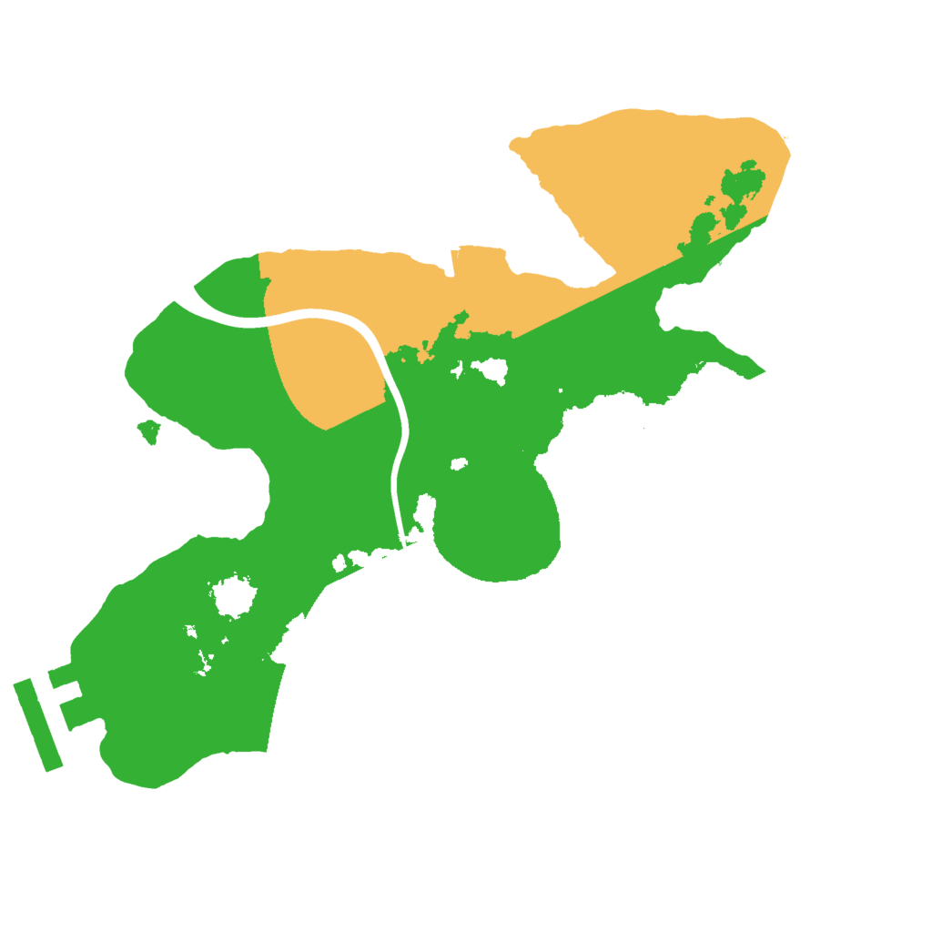 Biome Rust Map: Procedural Map, Size: 2000, Seed: 370660191