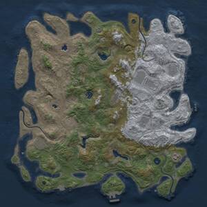 Thumbnail Rust Map: Procedural Map, Size: 4500, Seed: 1418321254, 16 Monuments