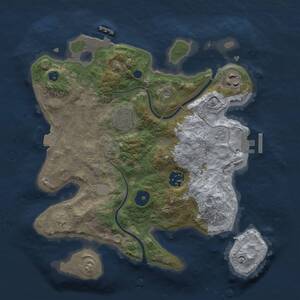 Thumbnail Rust Map: Procedural Map, Size: 3000, Seed: 698992, 9 Monuments