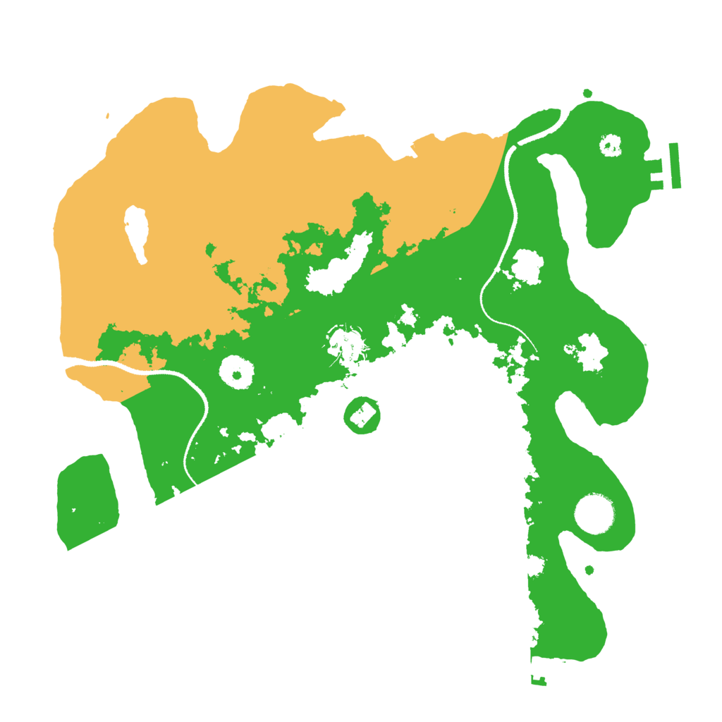 Biome Rust Map: Procedural Map, Size: 3200, Seed: 505047588