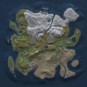 Thumbnail Rust Map: Procedural Map, Size: 3000, Seed: 995032800, 9 Monuments