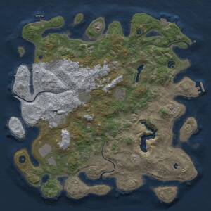 Thumbnail Rust Map: Procedural Map, Size: 4200, Seed: 1234567, 15 Monuments