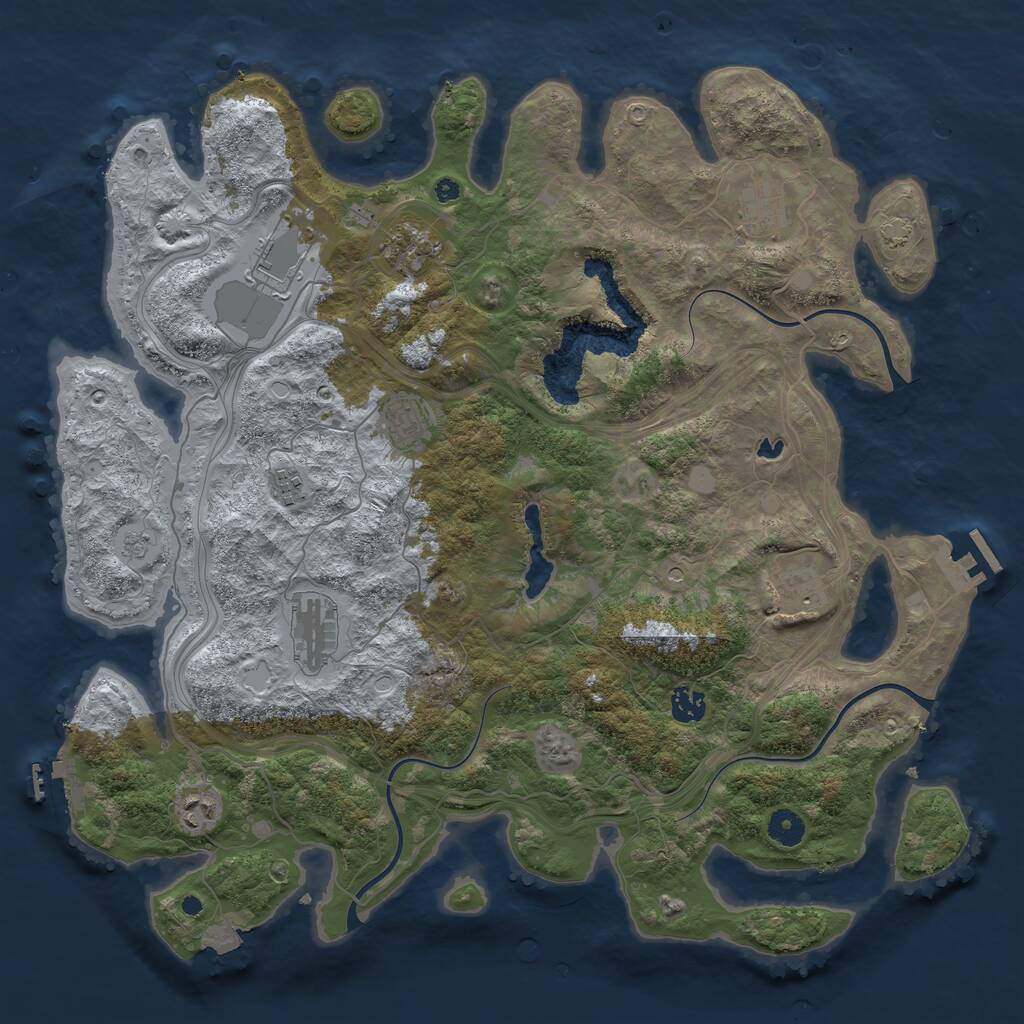 Rust Map: Procedural Map, Size: 4250, Seed: 1981750290, 15 Monuments
