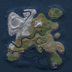 Thumbnail Rust Map: Procedural Map, Size: 2800, Seed: 750, 9 Monuments