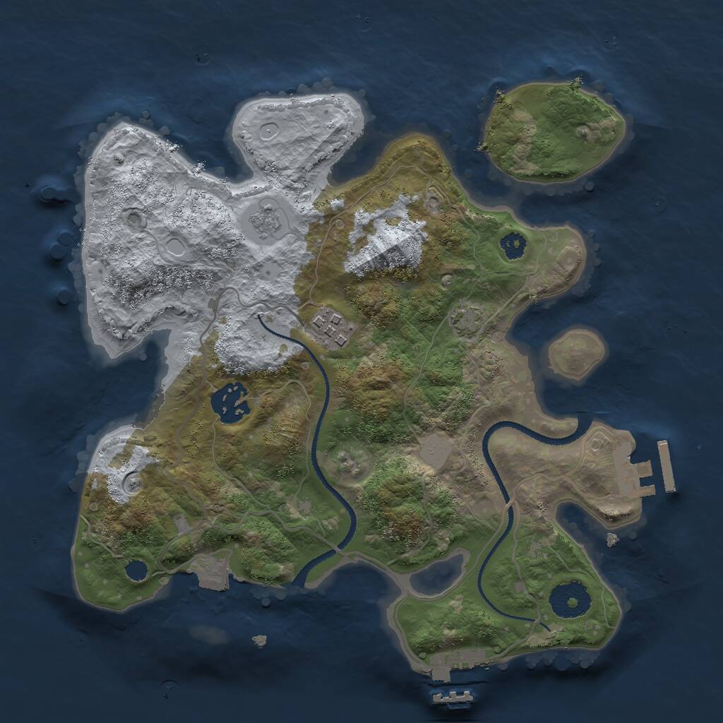 Rust Map: Procedural Map, Size: 2800, Seed: 750, 7 Monuments