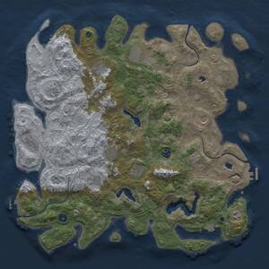 Thumbnail Rust Map: Procedural Map, Size: 4500, Seed: 1981750290, 17 Monuments