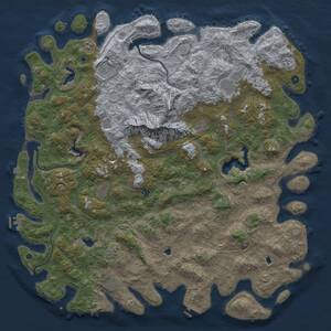 Thumbnail Rust Map: Procedural Map, Size: 6000, Seed: 254, 17 Monuments