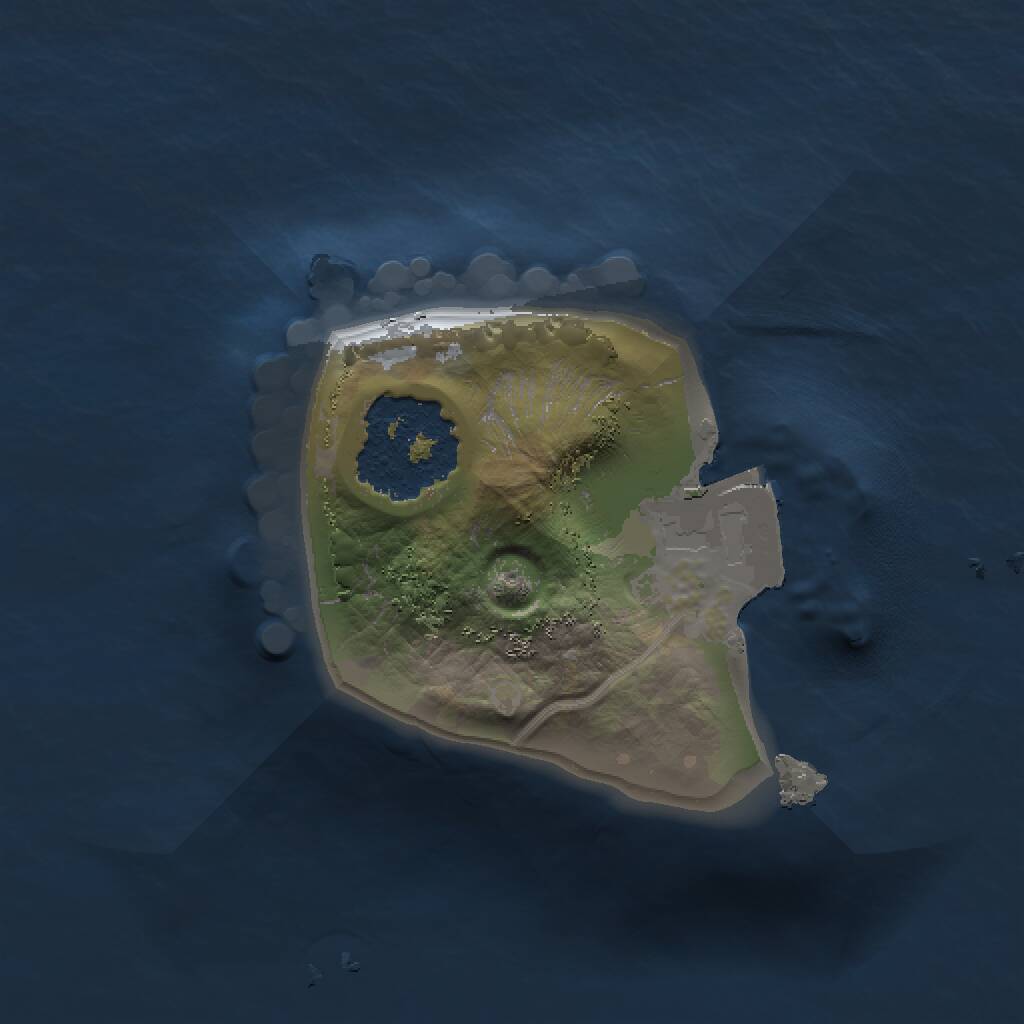 Rust Map: Procedural Map, Size: 1000, Seed: 49999, 1 Monuments