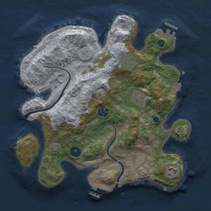 Thumbnail Rust Map: Procedural Map, Size: 3000, Seed: 34242498, 10 Monuments