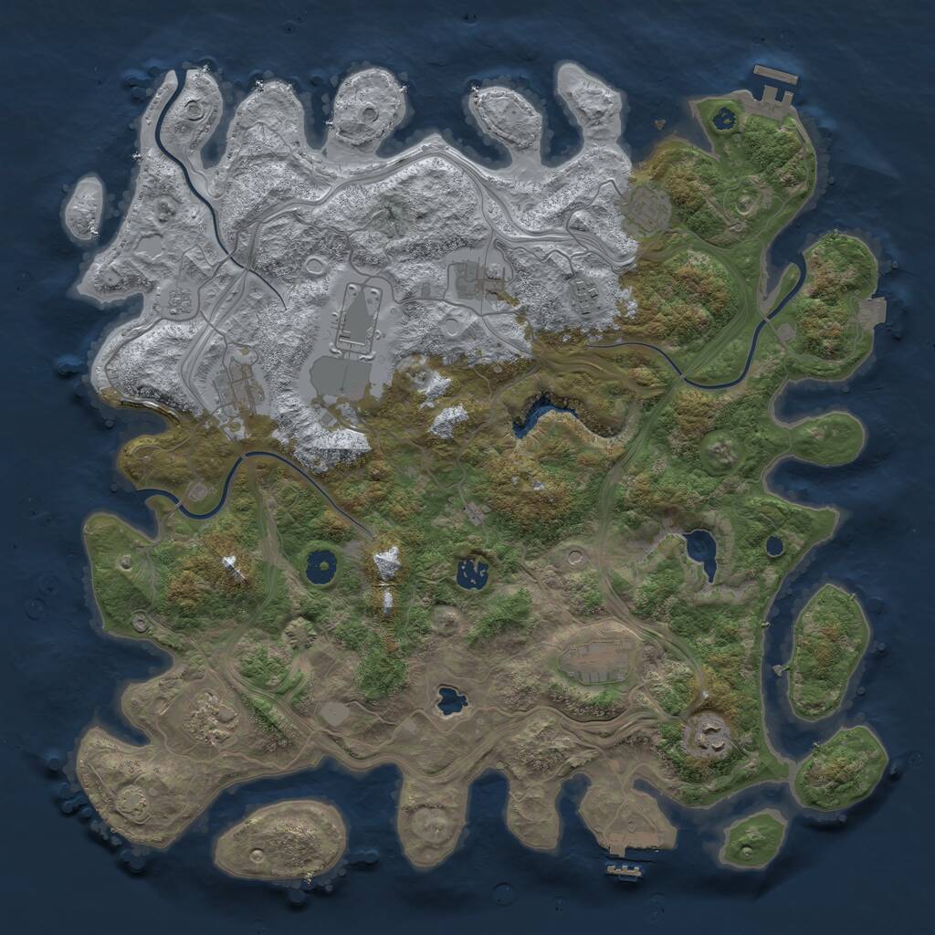 Rust Map: Procedural Map, Size: 4250, Seed: 18236, 15 Monuments