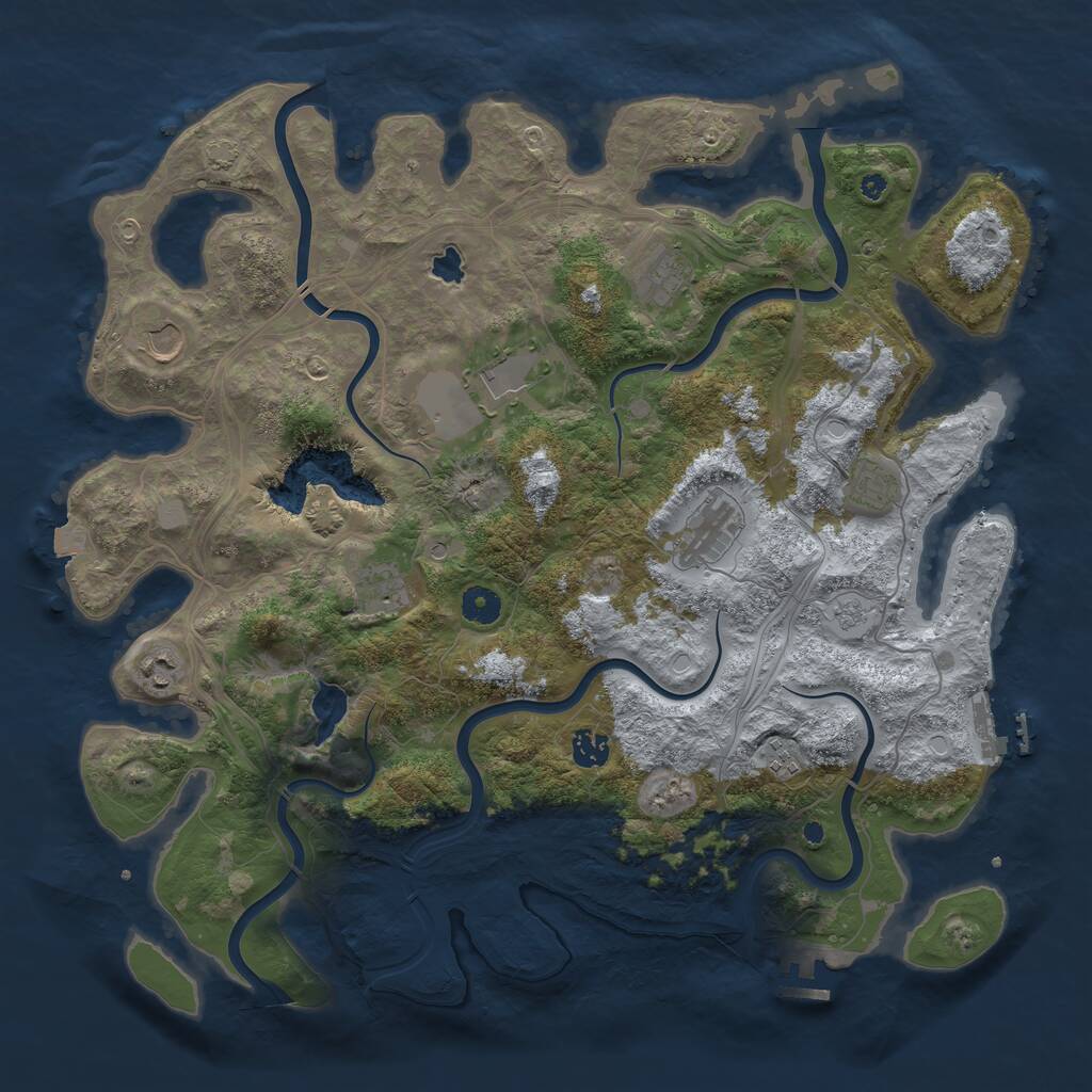 Rust Map: Procedural Map, Size: 4250, Seed: 199425, 15 Monuments
