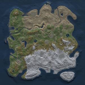 Thumbnail Rust Map: Procedural Map, Size: 4200, Seed: 1999220602, 14 Monuments