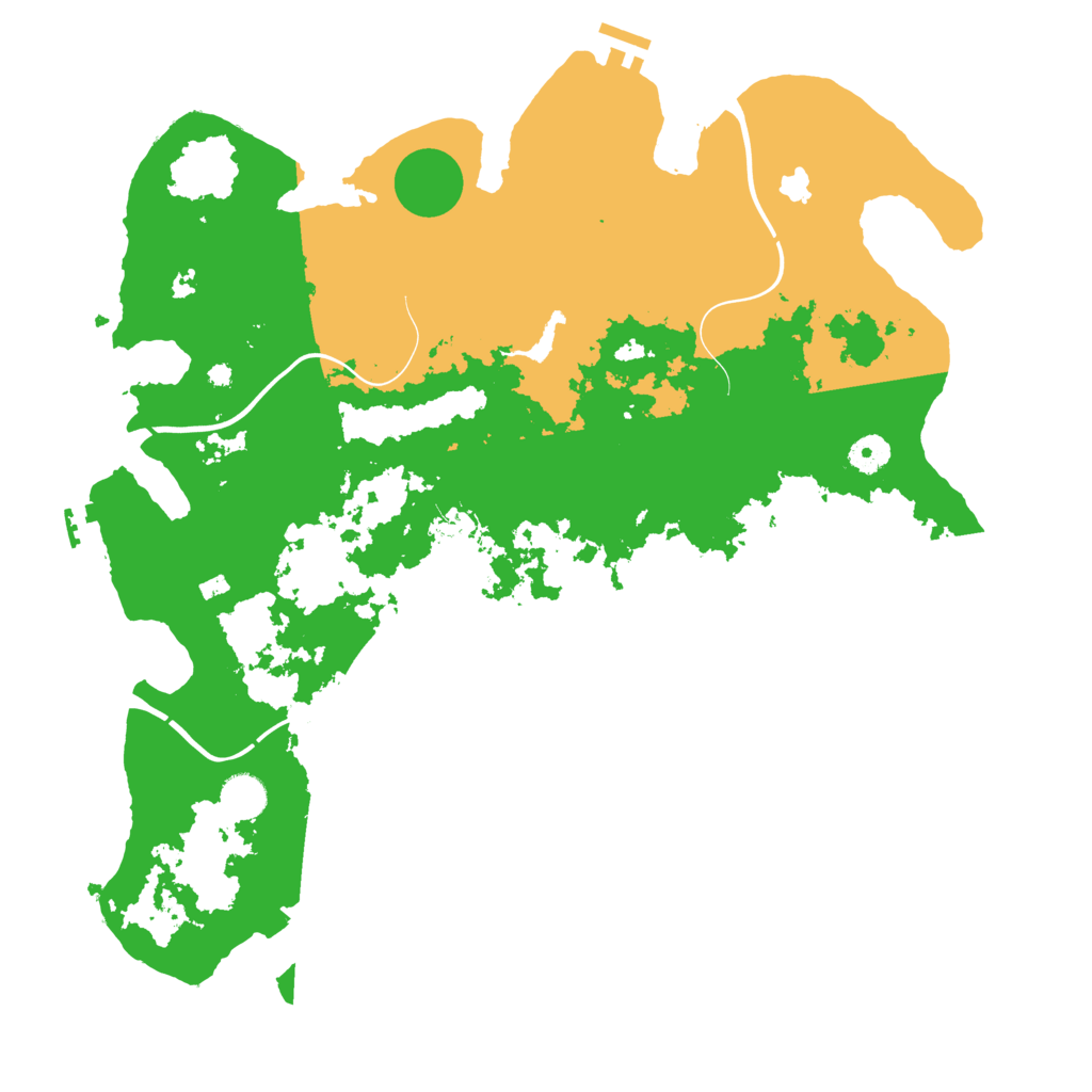 Biome Rust Map: Procedural Map, Size: 4200, Seed: 1999220602