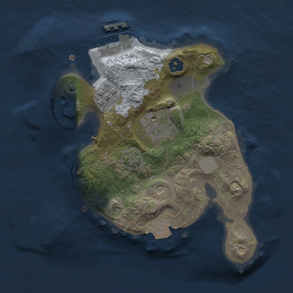 Rust Map: Procedural Map, Size: 2000, Seed: 13532, 6 Monuments