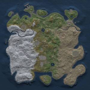 Thumbnail Rust Map: Procedural Map, Size: 3800, Seed: 168827927, 15 Monuments