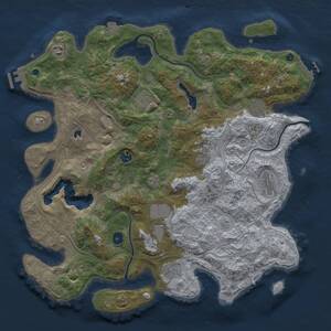 Thumbnail Rust Map: Procedural Map, Size: 4250, Seed: 22372, 15 Monuments