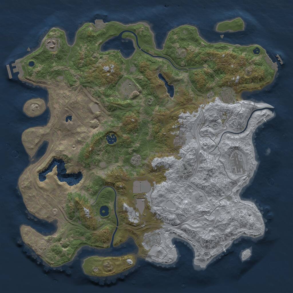 Rust Map: Procedural Map, Size: 4250, Seed: 22372, 15 Monuments