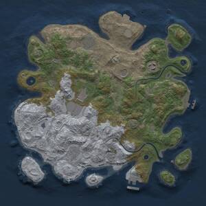 Thumbnail Rust Map: Procedural Map, Size: 3500, Seed: 1356475778, 12 Monuments