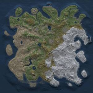 Thumbnail Rust Map: Procedural Map, Size: 4000, Seed: 903194611, 14 Monuments