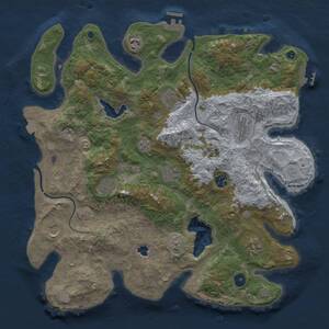 Thumbnail Rust Map: Procedural Map, Size: 4000, Seed: 709608888, 15 Monuments