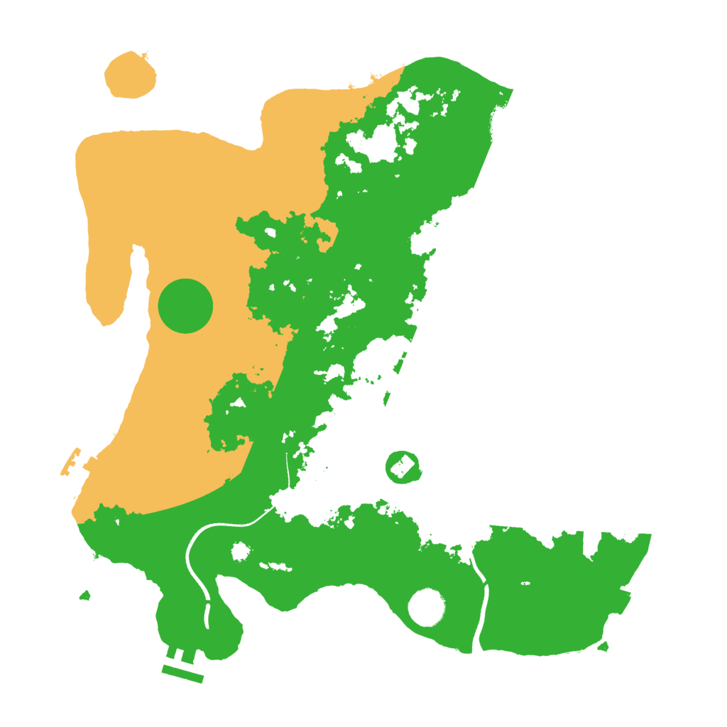 Biome Rust Map: Procedural Map, Size: 3500, Seed: 106702739