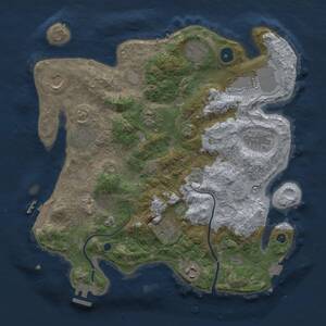 Thumbnail Rust Map: Procedural Map, Size: 3500, Seed: 106702739, 15 Monuments