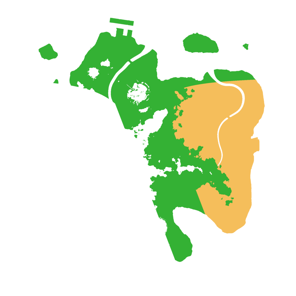 Biome Rust Map: Procedural Map, Size: 2500, Seed: 1457069966