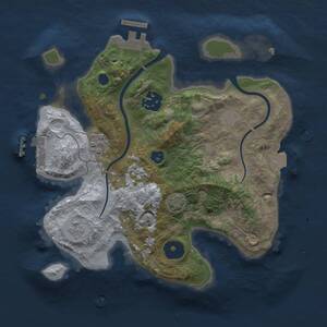 Thumbnail Rust Map: Procedural Map, Size: 2500, Seed: 1457069966, 7 Monuments