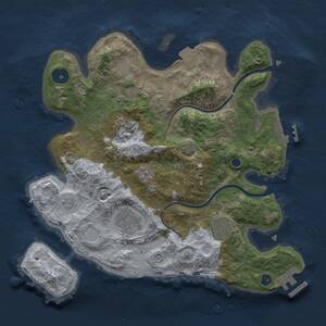 Thumbnail Rust Map: Procedural Map, Size: 3000, Seed: 1583951642, 10 Monuments