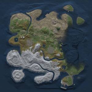 Thumbnail Rust Map: Procedural Map, Size: 3200, Seed: 1067969693, 12 Monuments