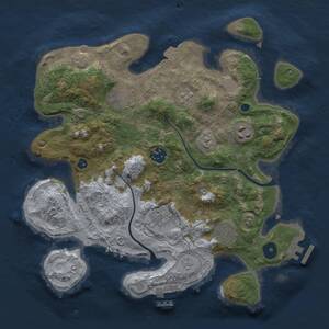 Thumbnail Rust Map: Procedural Map, Size: 3200, Seed: 1067969693, 12 Monuments