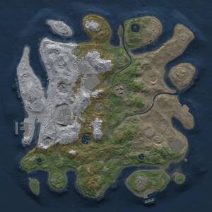 Thumbnail Rust Map: Procedural Map, Size: 3500, Seed: 2056197048, 12 Monuments