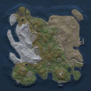 Thumbnail Rust Map: Procedural Map, Size: 3500, Seed: 277687618, 11 Monuments