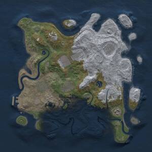 Thumbnail Rust Map: Procedural Map, Size: 3500, Seed: 139083642, 13 Monuments