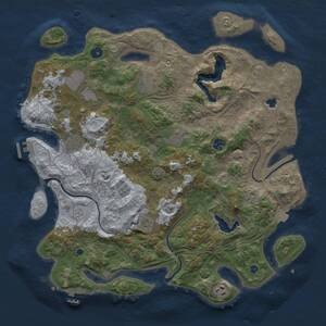 Thumbnail Rust Map: Procedural Map, Size: 4250, Seed: 1220810293, 14 Monuments