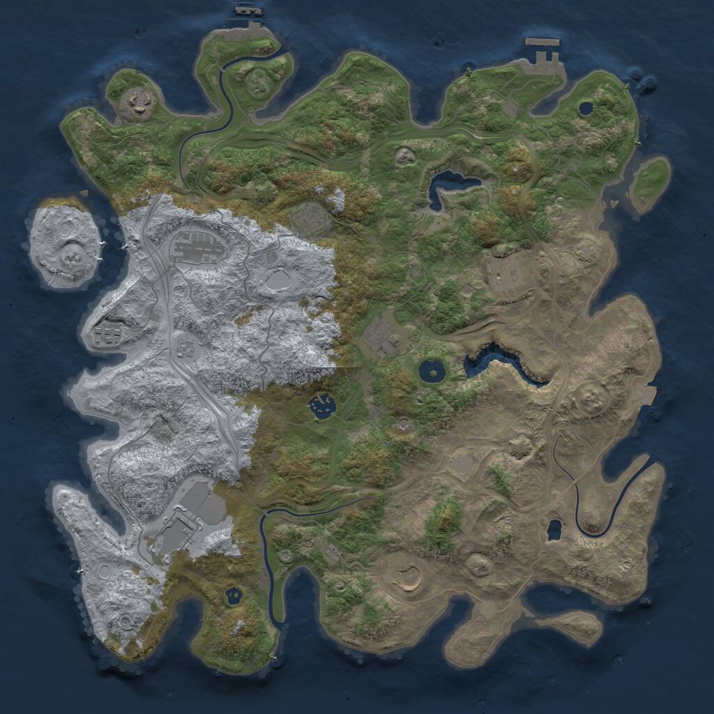 Rust Map: Procedural Map, Size: 4250, Seed: 277792713, 15 Monuments